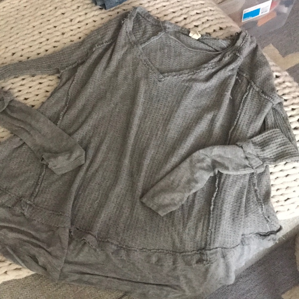 Freepeople north shore, over sized, waffle top